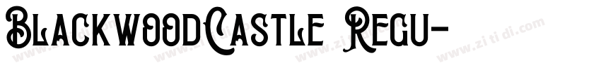 BlackwoodCastle Regu字体转换
